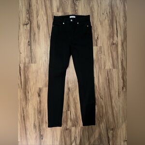 Good American Good Legs Black High Rise Skinny Jeans Stretchy Size 6 / 28
